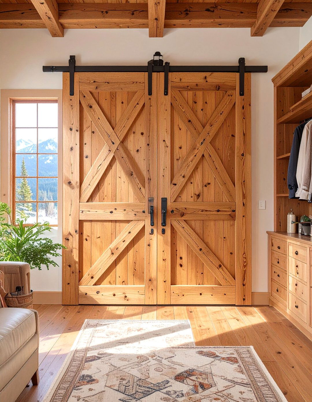 K Brace Barn Door Design - 30 barn door closet ideas