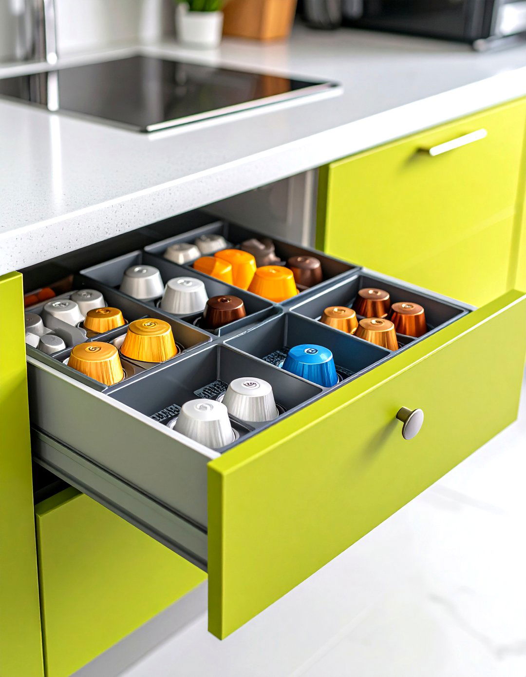 K Cup and Coffee Pod Drawer Inserts - 30 kitchen drawer organizer ideas
