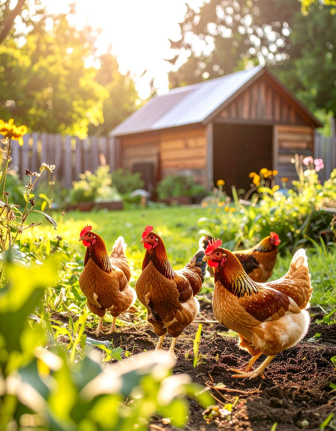 Keeping Chickens for Garden Help - 30 sustainable garden design ideas