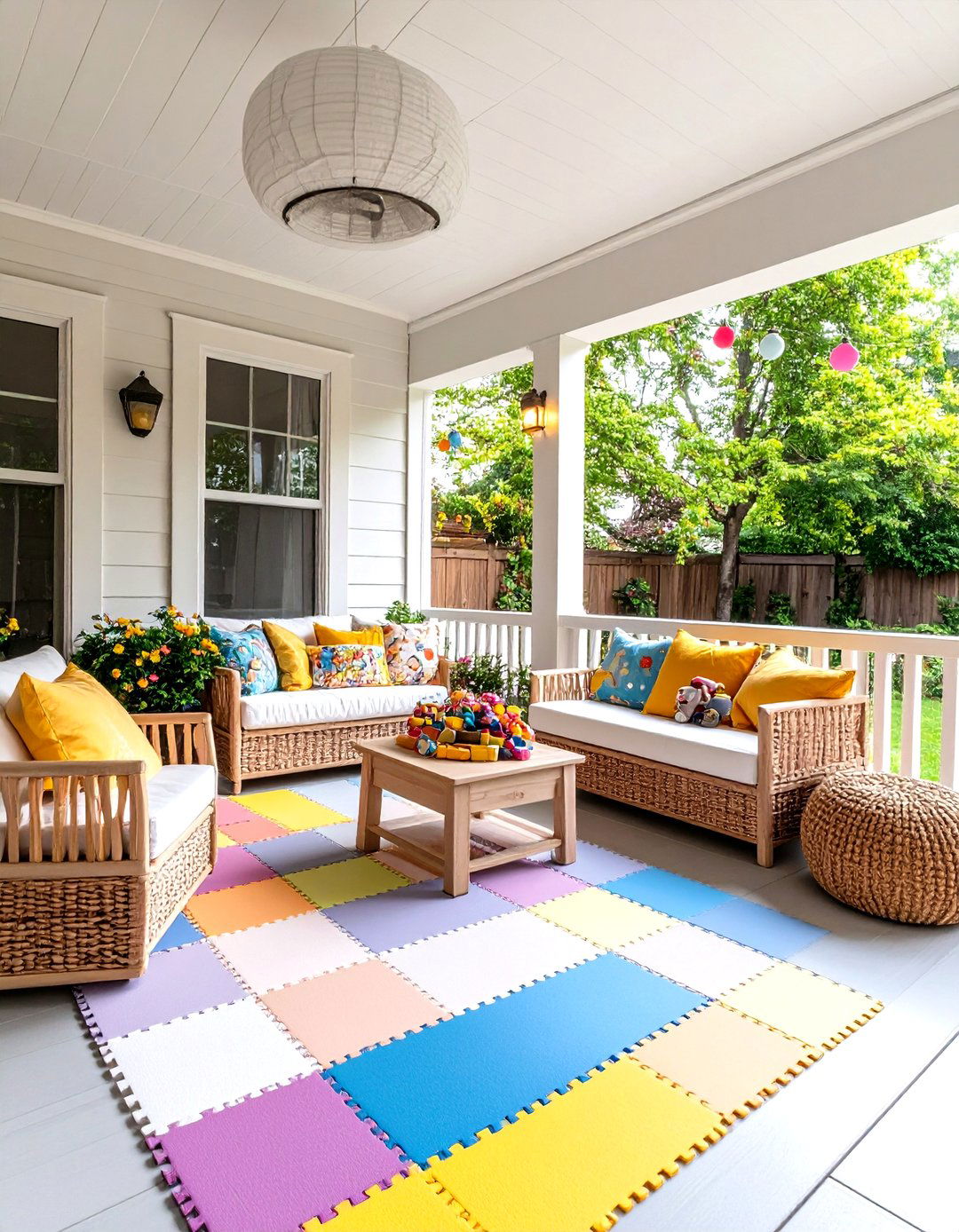 Kids Play Zone Porch - 30 enclosed porch ideas on a budget