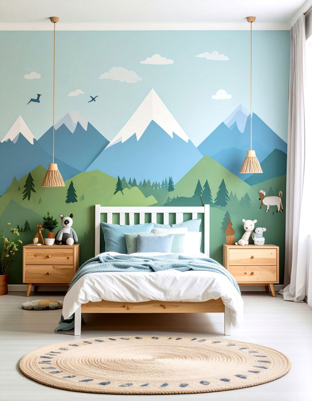 Kids Room Mountain Mural - 30 accent wall designs