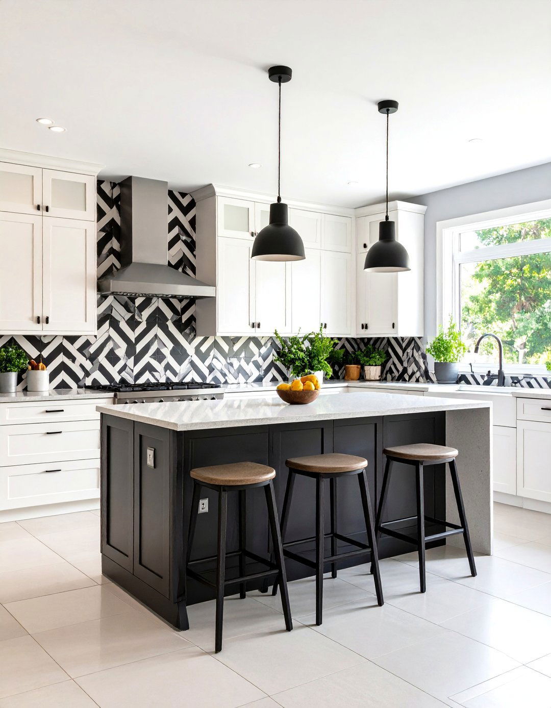 Kitchen Bold Tile Backsplash - 30 accent wall designs