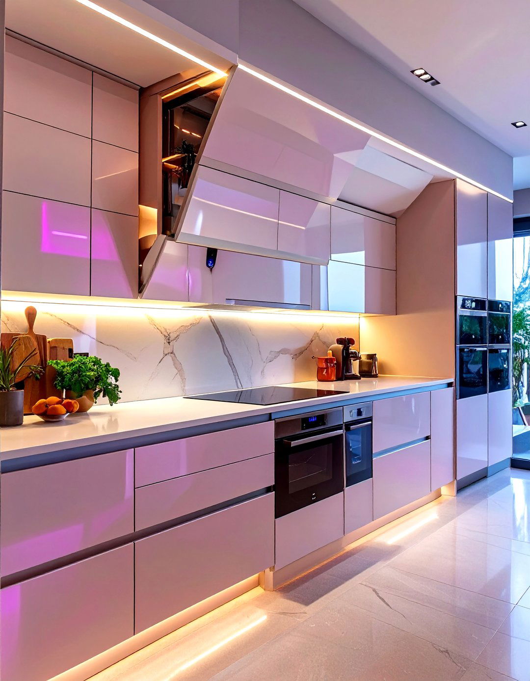 Kitchen Featuring Automated Motorized Cabinetry - 30 ultra modern luxury modern kitchen designs
