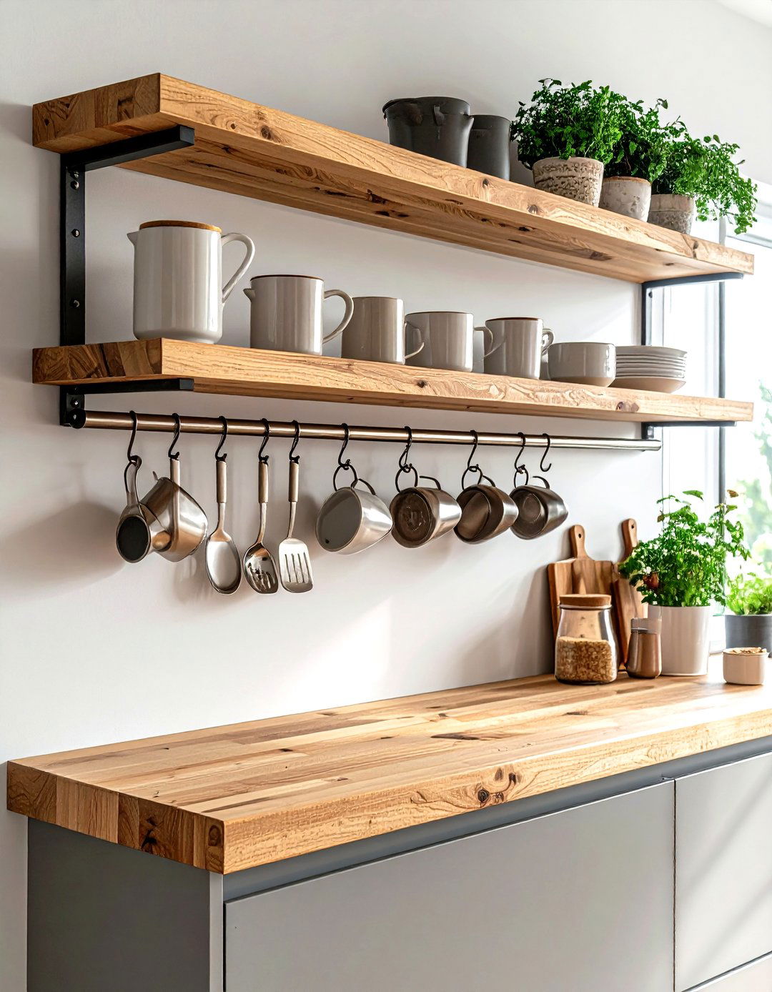 30 Kitchen Floating Shelves Ideas for Storage - We Love Home Blog