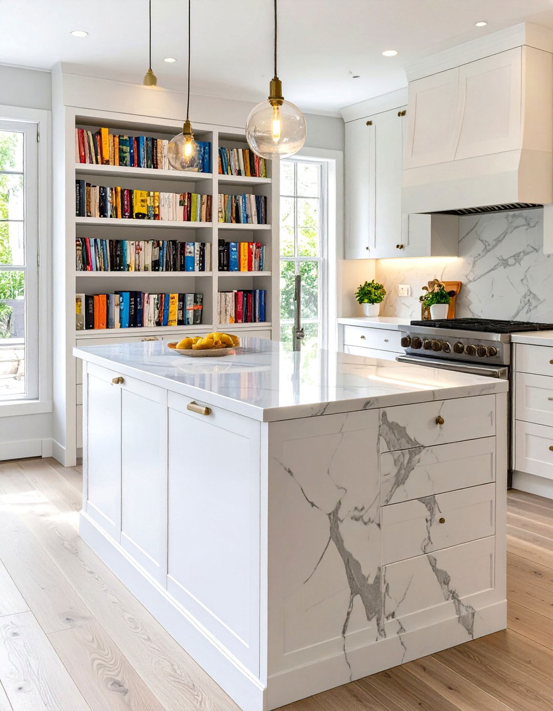 Kitchen Island with a Built In Bookshelf - 30 unique kitchen island ideas