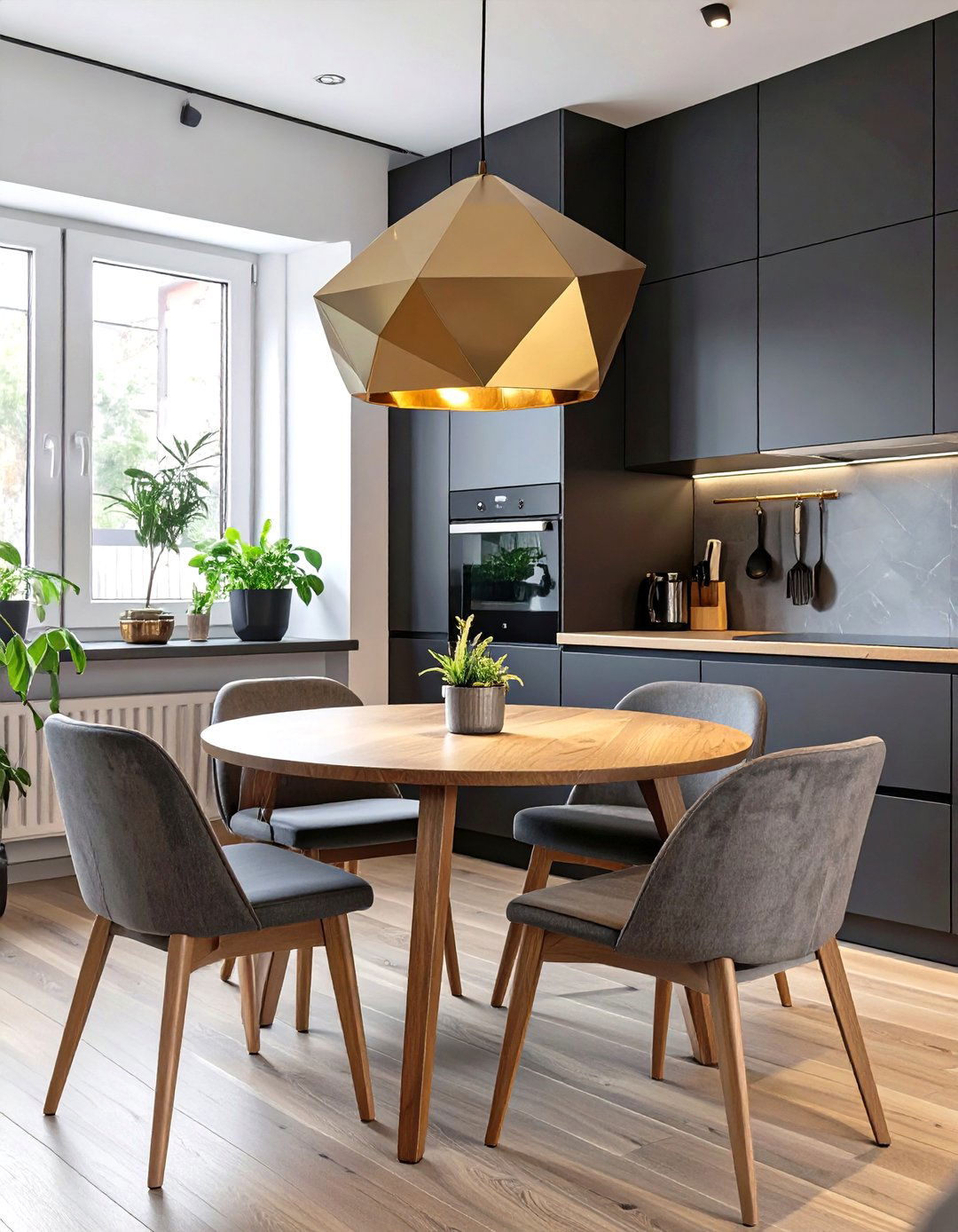 Kitchen Nook with Statement Pendant Lighting - 30 small kitchen nook ideas
