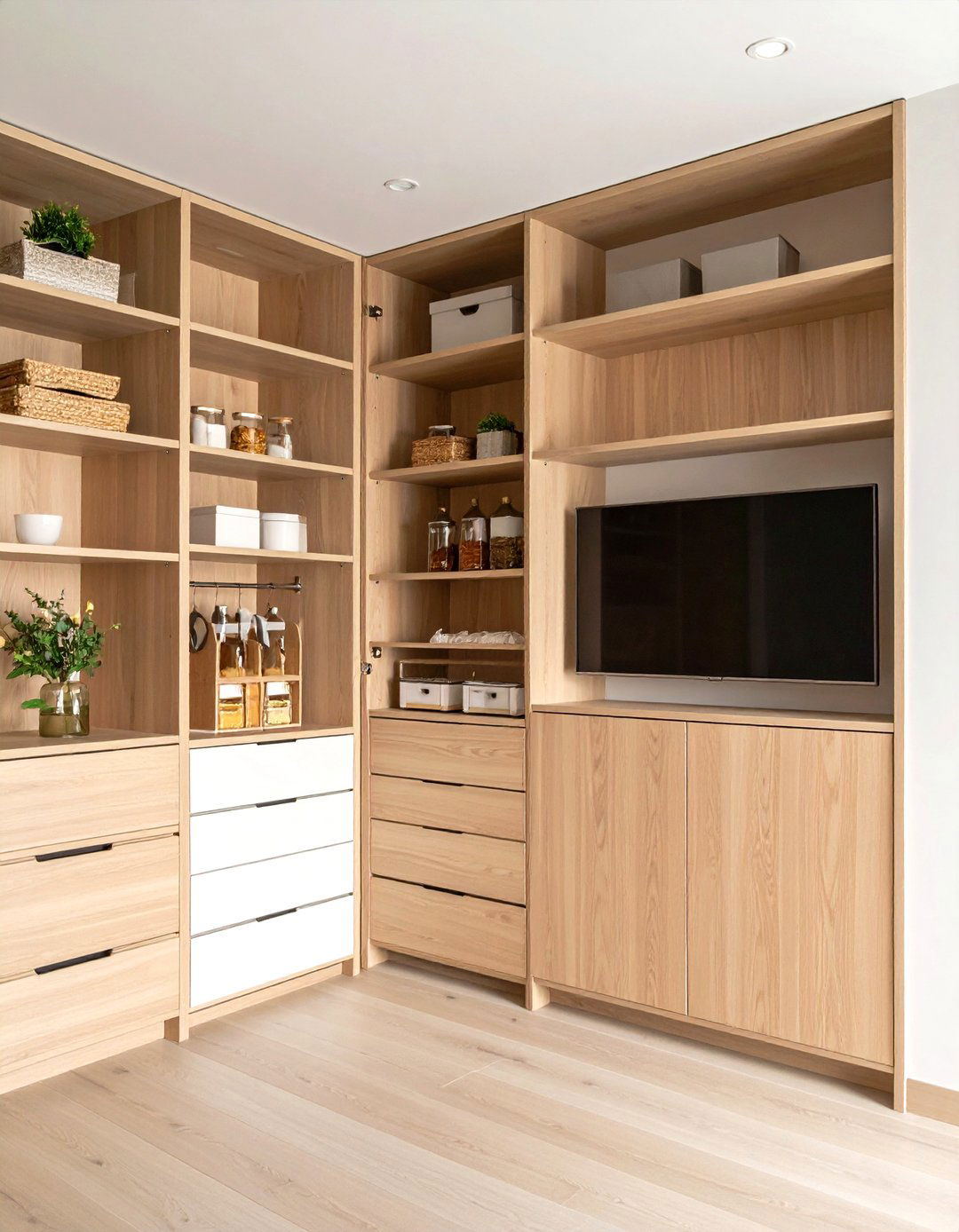Kitchen TV Inside a Pantry Door - 30 kitchen tv ideas