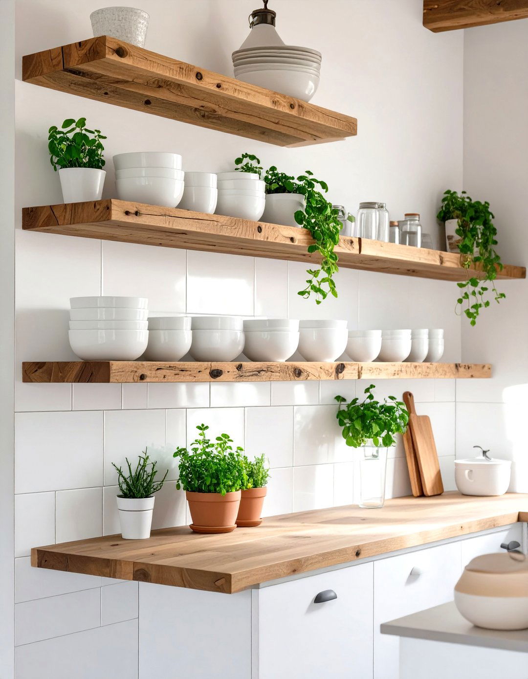 Kitchen with Floating Shelves - 30 contemporary kitchen ideas