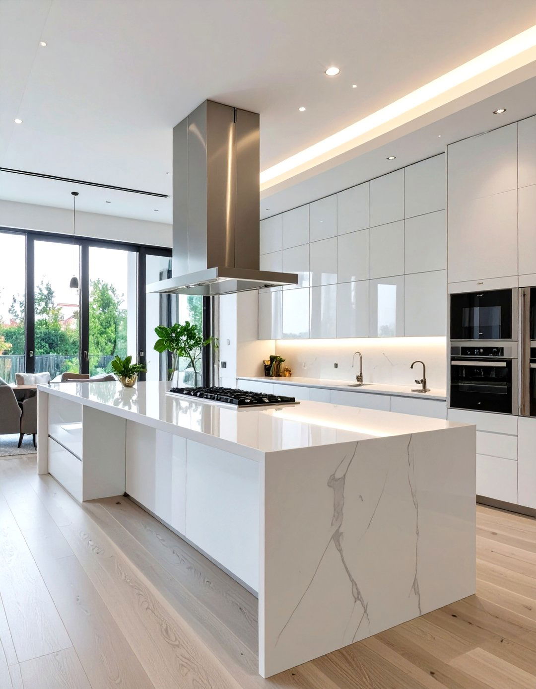 Kitchen with a Cantilevered Island or Table - 30 ultra modern luxury modern kitchen designs