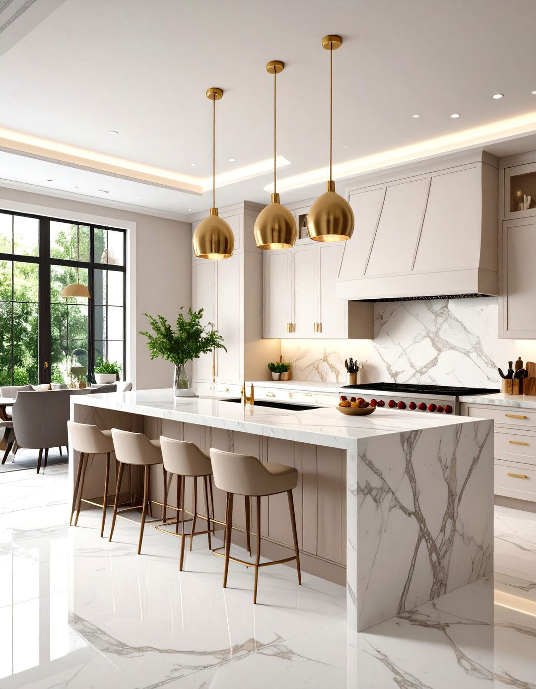 Kitchens with a Ceiling Height Backsplash - 30 elegant luxury modern kitchen designs