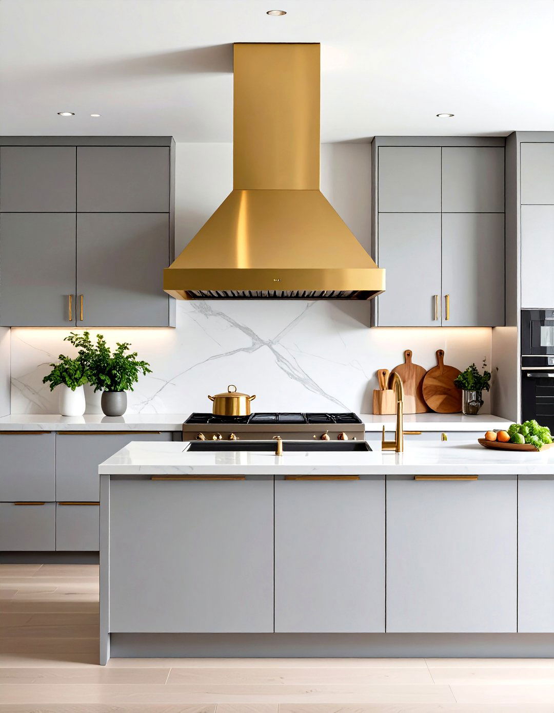 Kitchens with a Statement Metal Range Hood - 30 elegant luxury modern kitchen designs