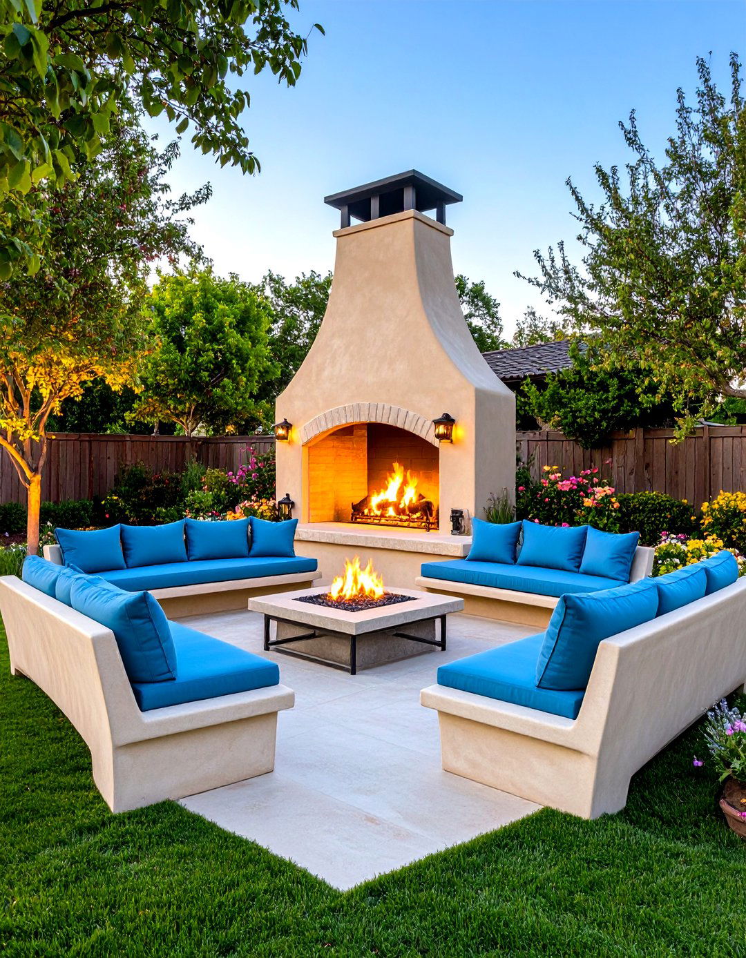 Kiva Style Patio Fireplace - 30 patio fireplace ideas