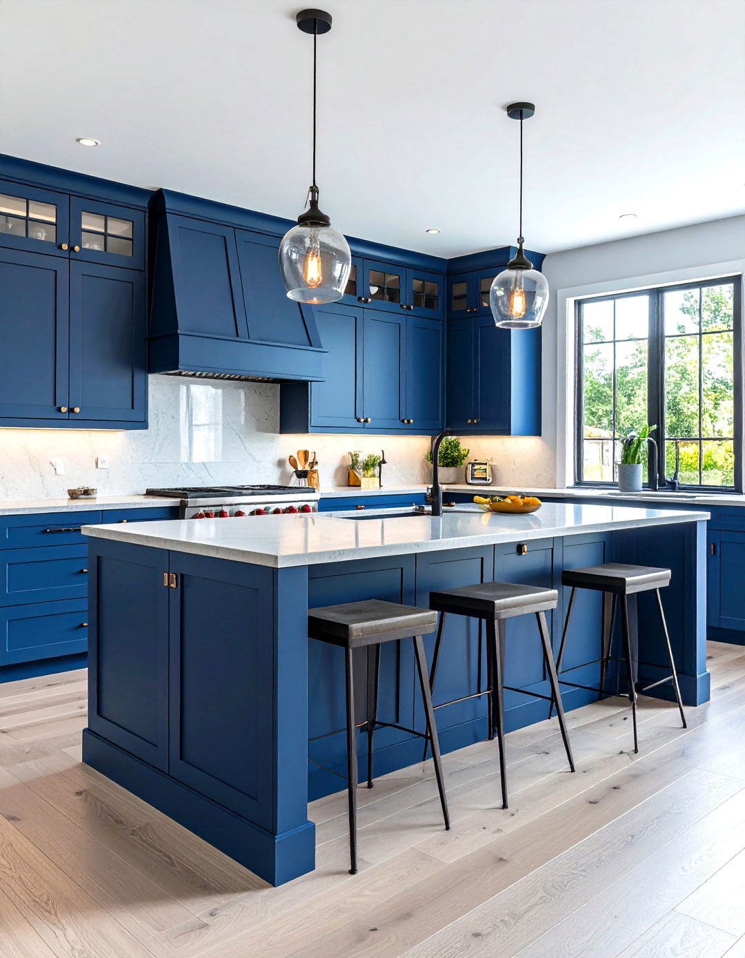 Knurled Bar Pulls in a Gunmetal Finish - 30 kitchen cabinet hardware ideas