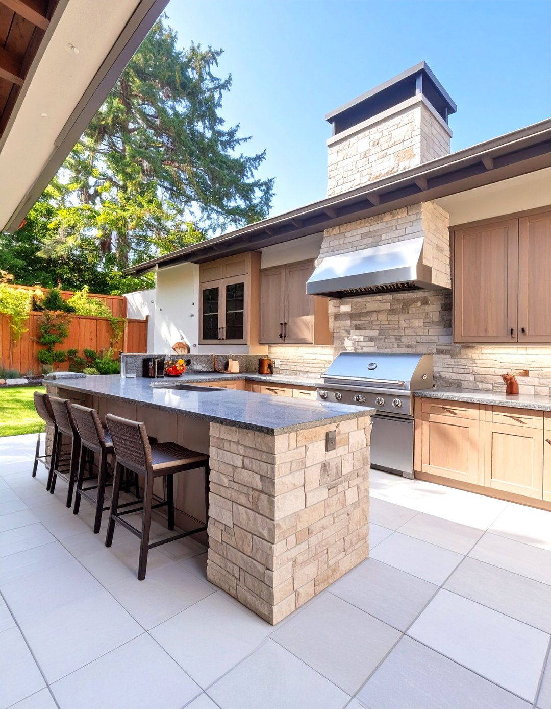 L Shaped Outdoor Kitchen Layout - 30 outdoor kitchen designs