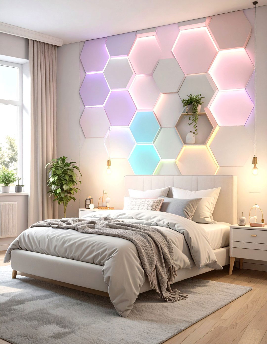 LED Light Wall Panels - 30 tween girl room ideas
