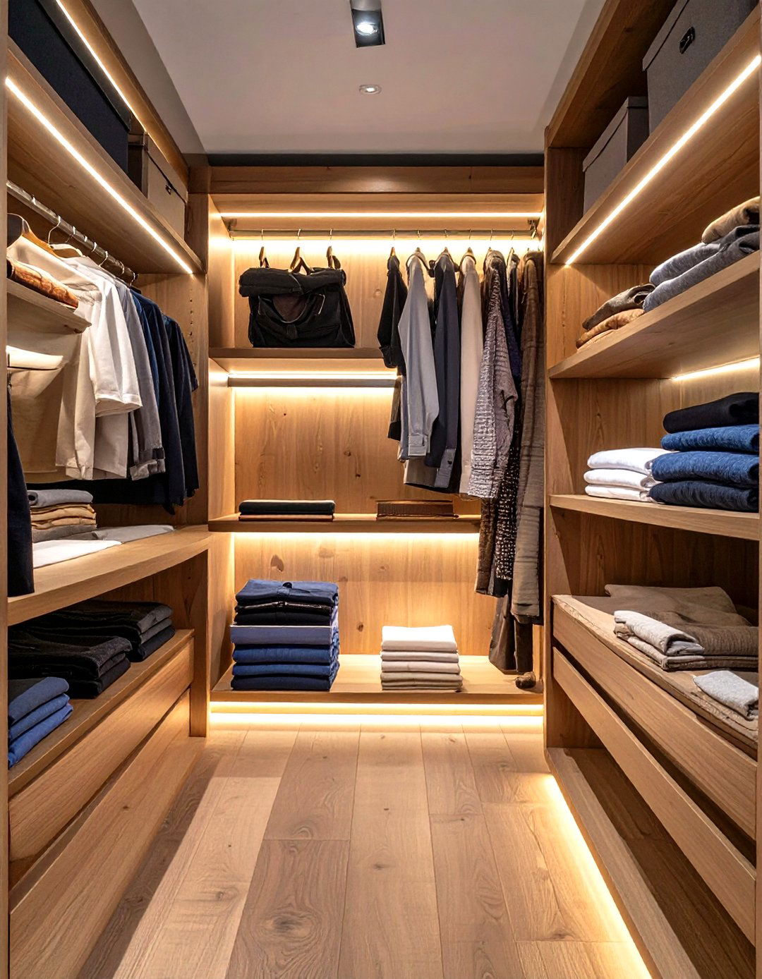 LED Lit Closet Shelving - 30 small closet shelving ideas