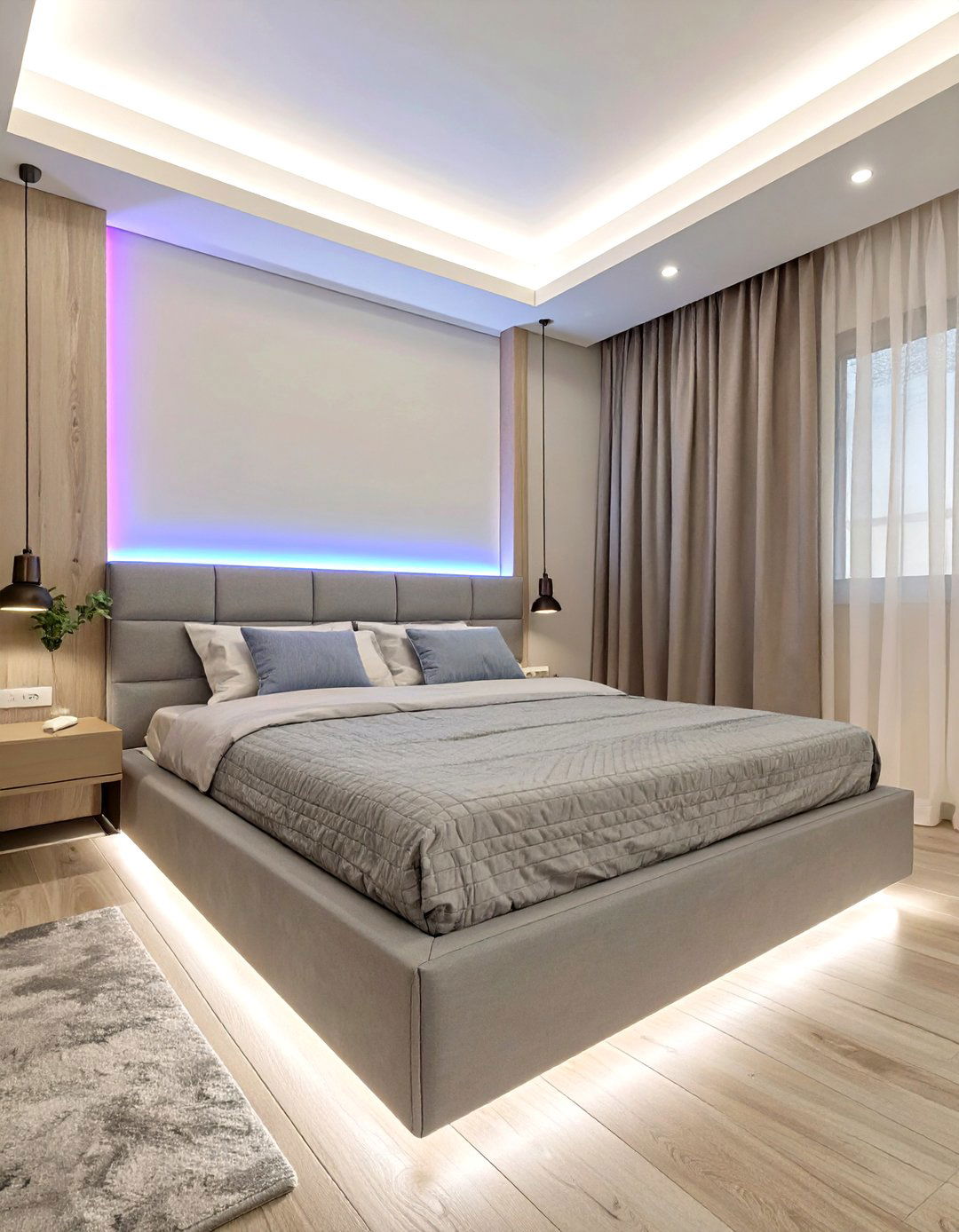LED Strip Light Accents - 30 teenage bedroom ideas