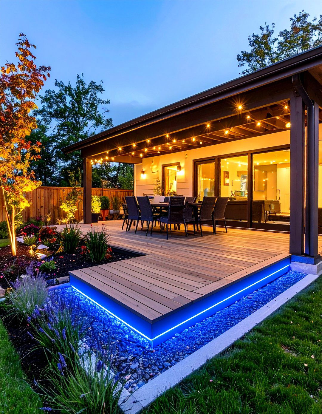 LED Strip Light Patio Border - 30 patio border ideas