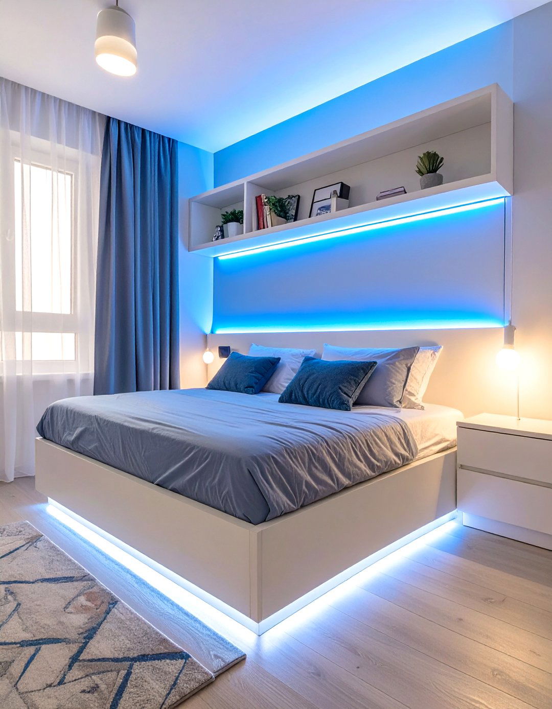 LED Strip Lighting for Ambiance - 30 small teen bedroom ideas