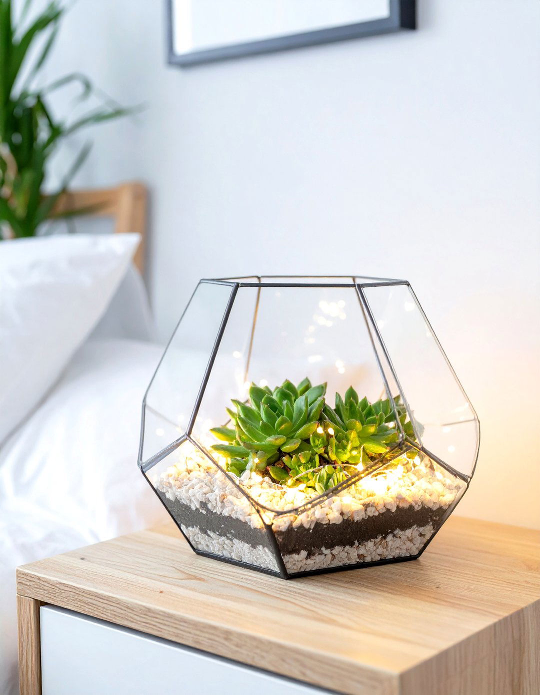 LED Terrarium Light - 30 teenage girl bedroom ideas with led lights