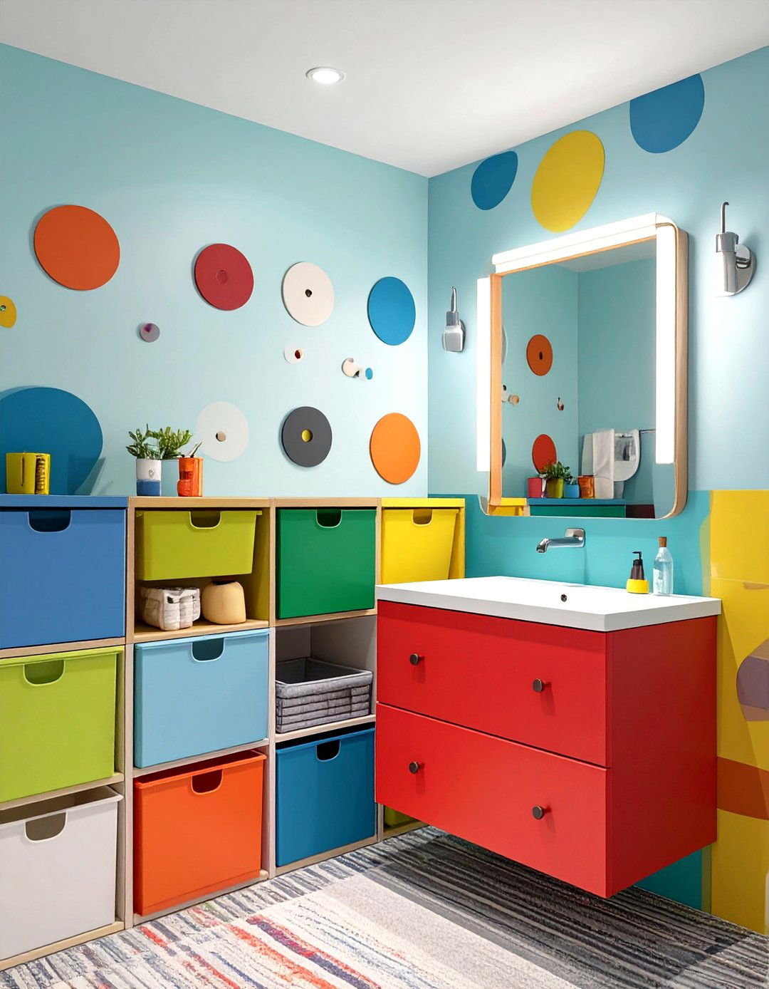 LEGO Inspired Bathroom - 30 kids bathroom ideas