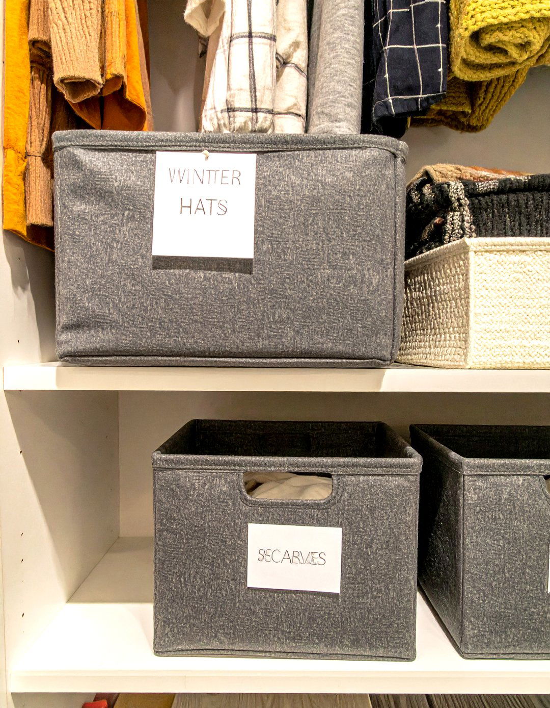 Label Everything for Easy Identification - 30 small closet organizer ideas