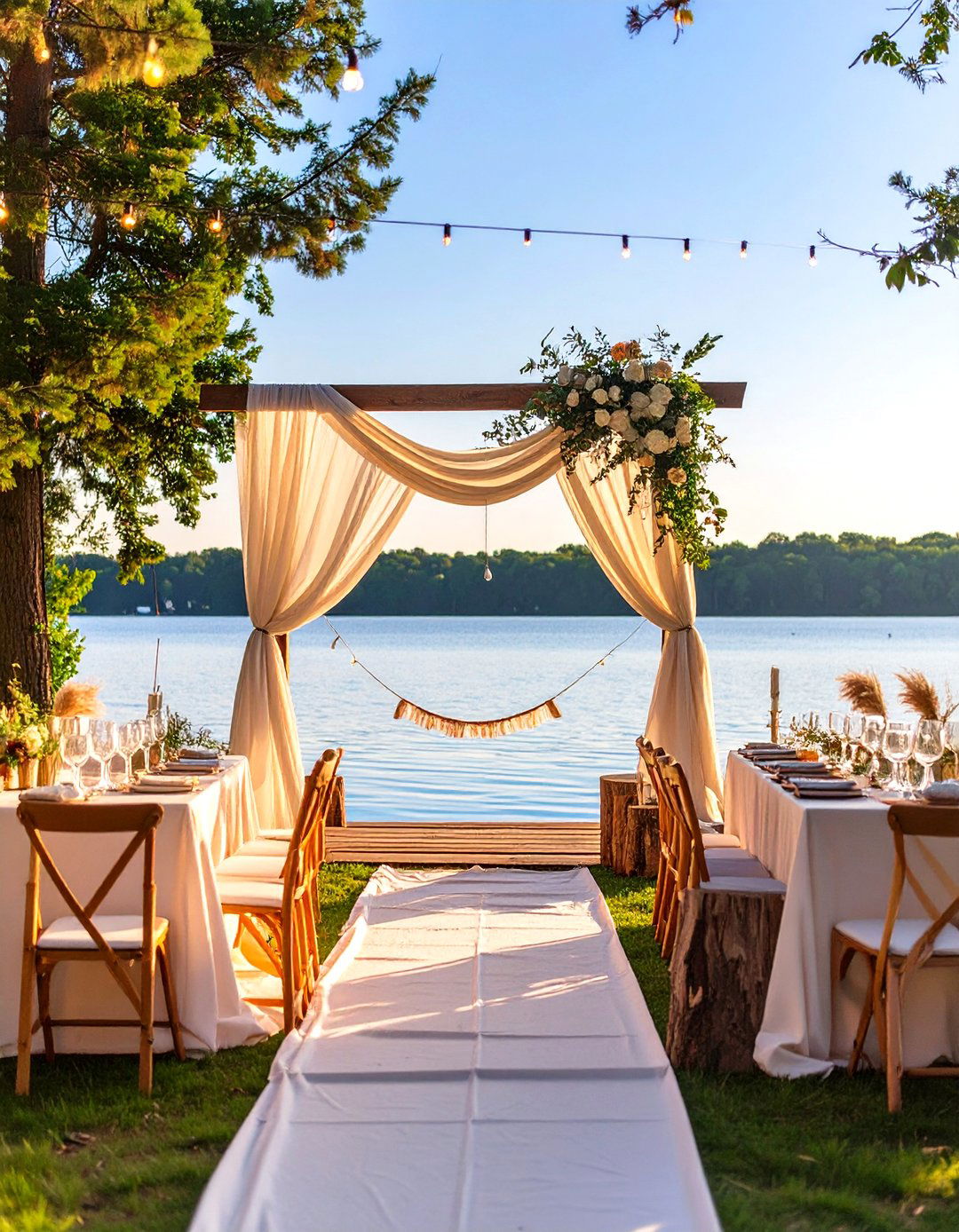 Lakeside Serenity Backyard Wedding - 30 backyard wedding ideas