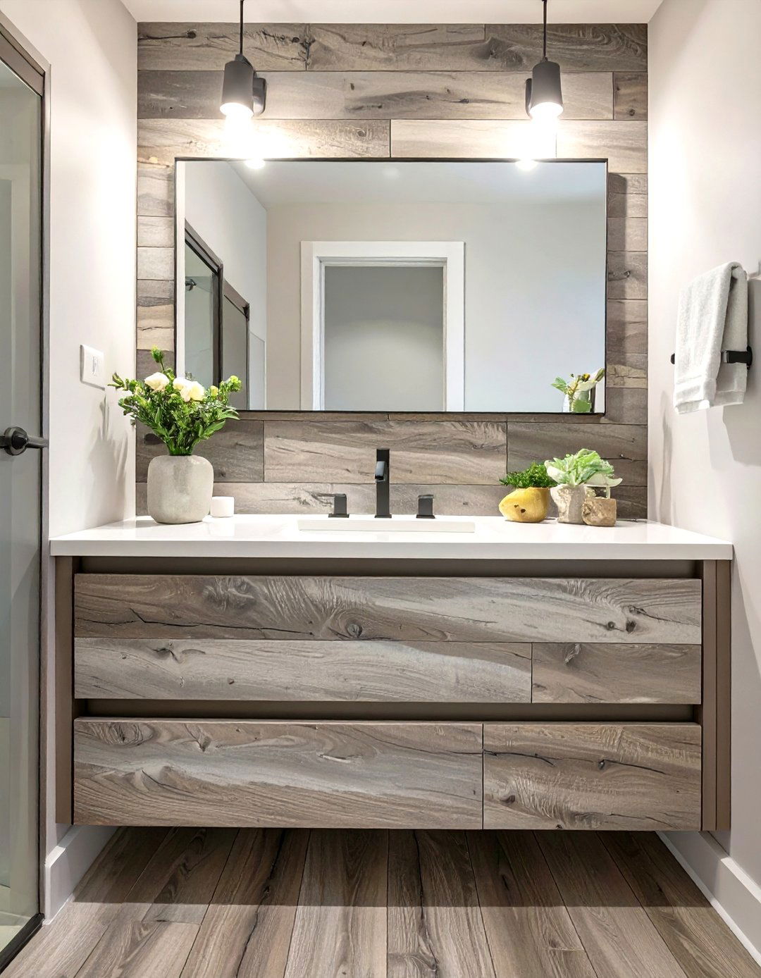 Laminate Flooring Bathroom Backsplash - 30 cheap bathroom backsplash ideas