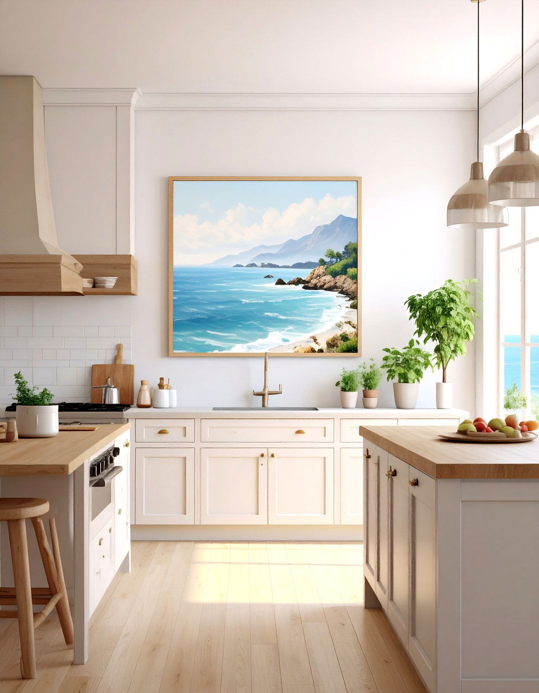 Landscape Painting Kitchen Escape - 30 kitchen wall art ideas