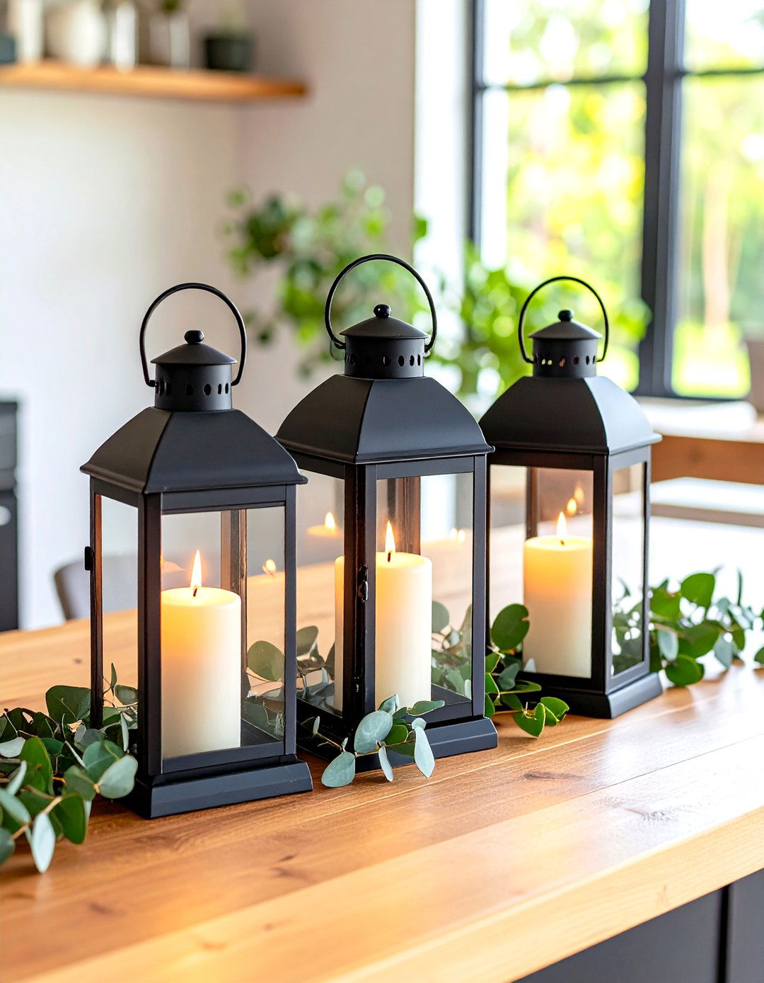Lanterns as a Kitchen Table Focal Point - 30 kitchen table centerpiece ideas