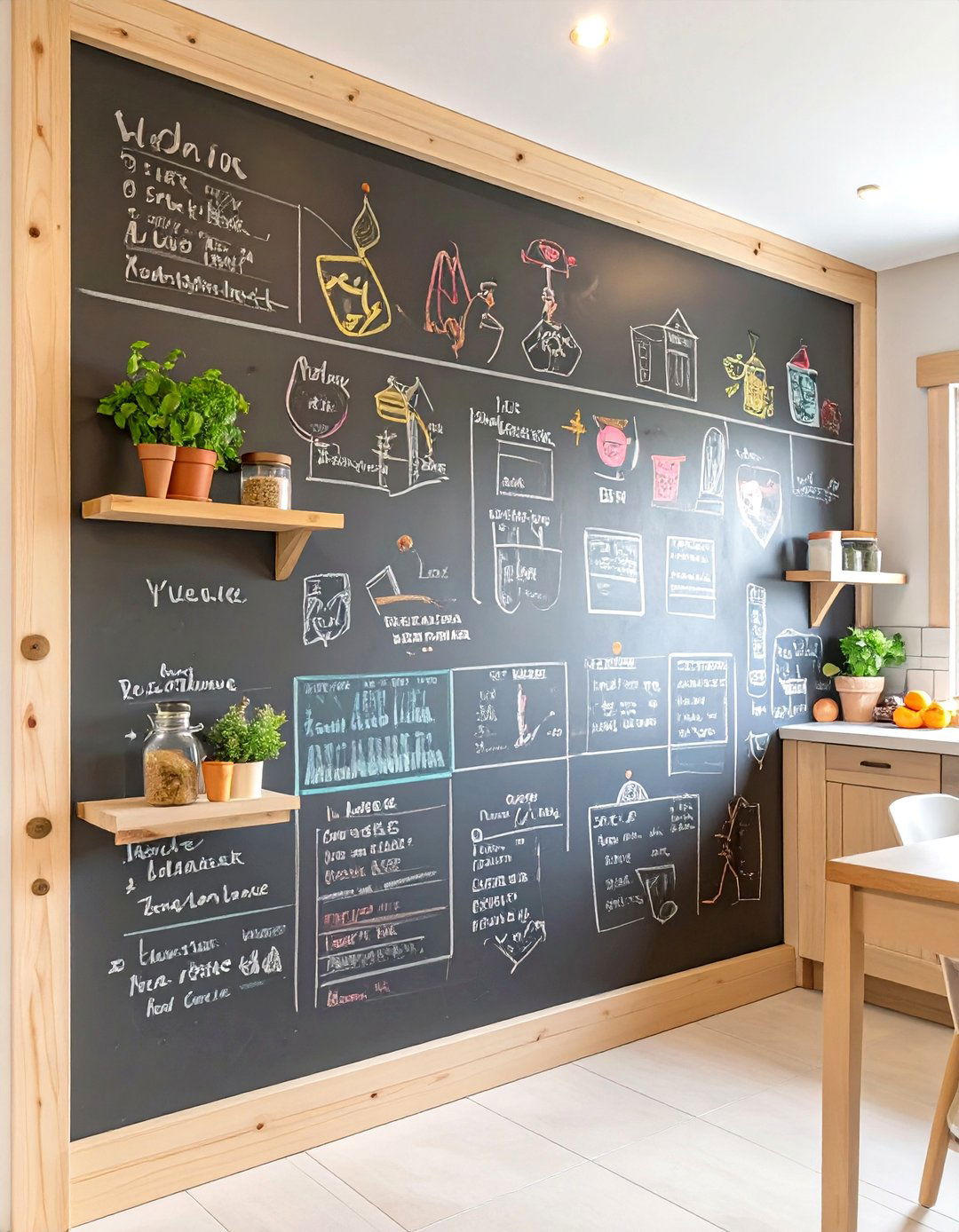 Large Chalkboard or Whiteboard Wall - 30 big wall decor ideas