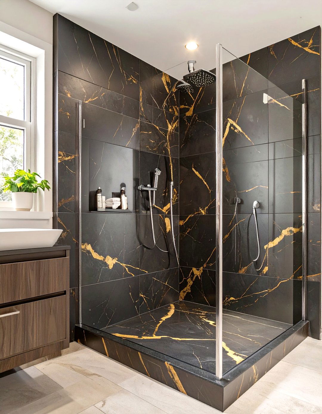 30 Black Shower Tile Ideas for a Bold Modern Bathroom - We Love Home Blog