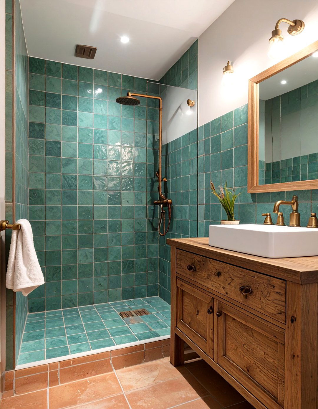 Large Format Concrete Effect Bathroom Tiles - 30 bathroom tiles design images ideas