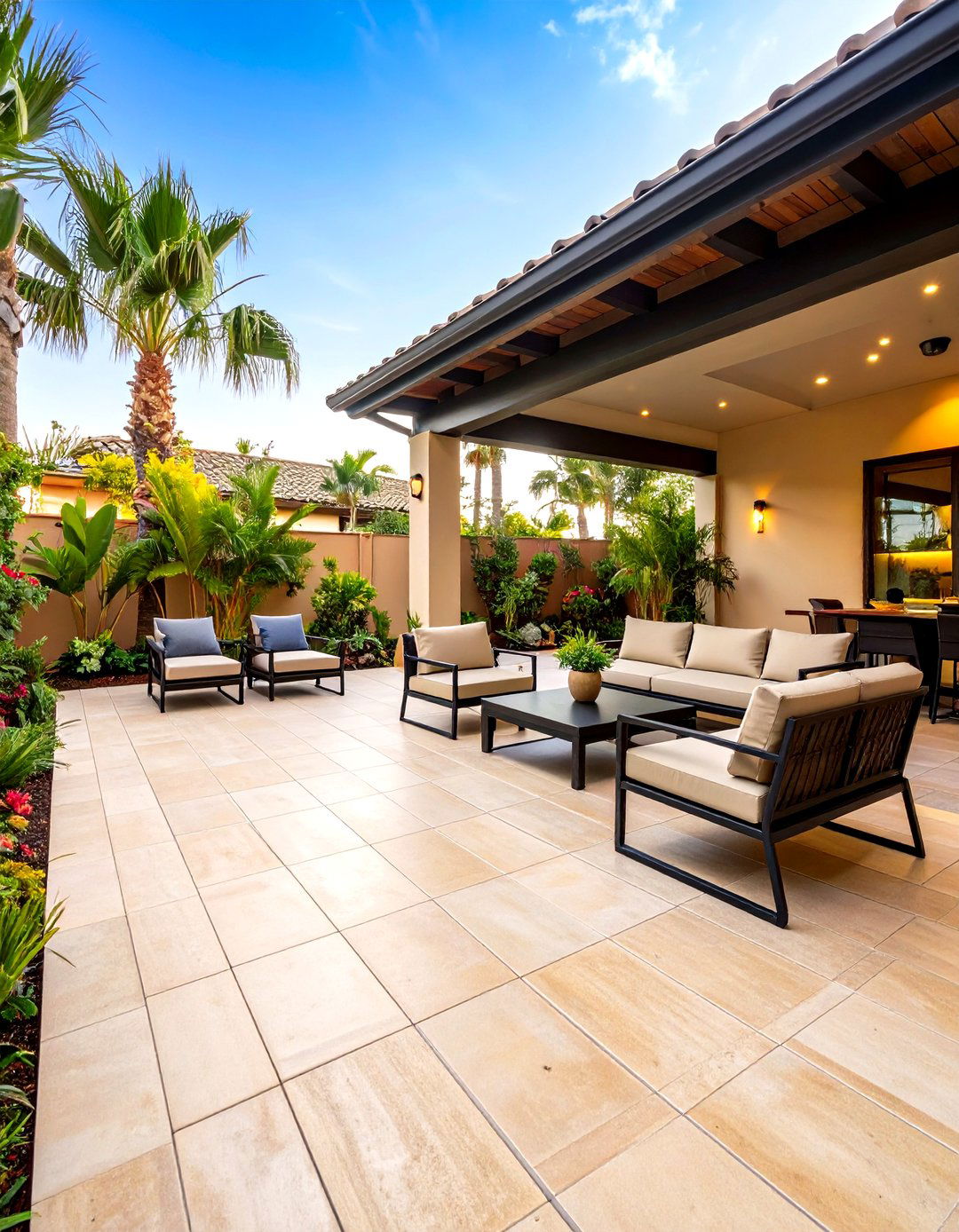 Large Format Porcelain Tile Patio Floor - 30 patio floor ideas