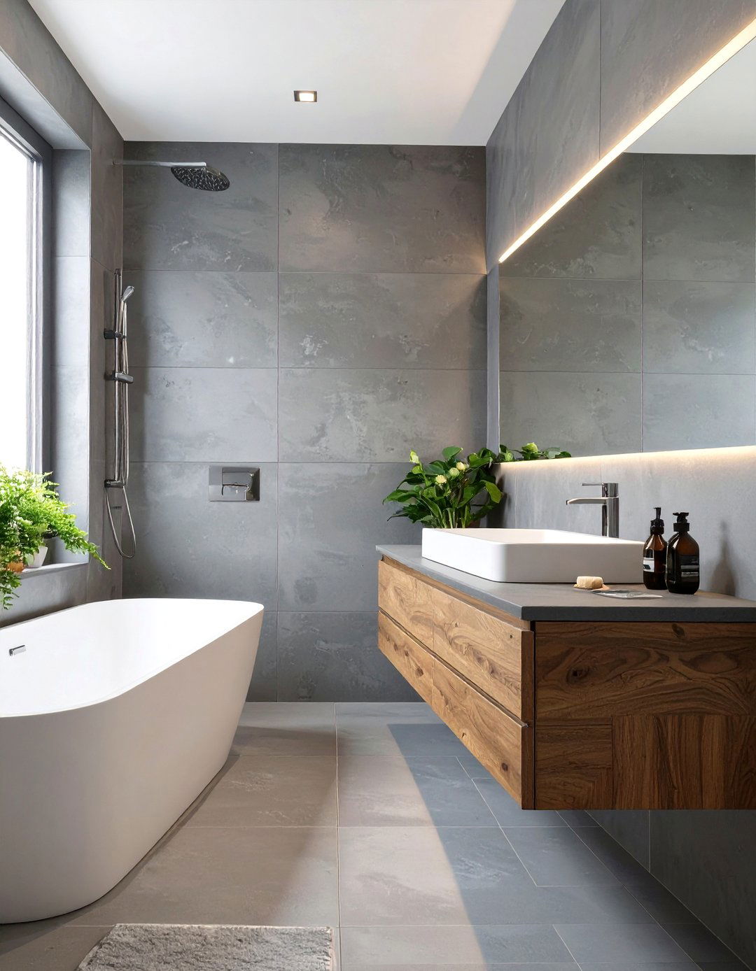 Large Format Porcelain Wall Tiles - 30 tile ideas for bathroom