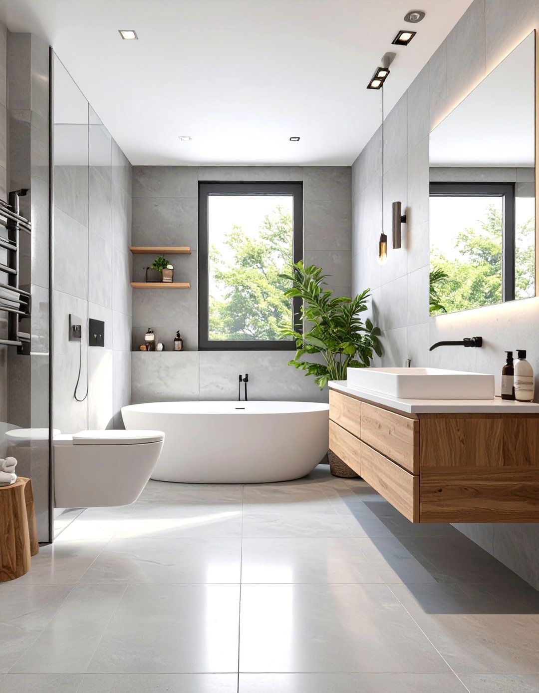 Large Format Tile Bathroom - 30 bathroom ideas modern