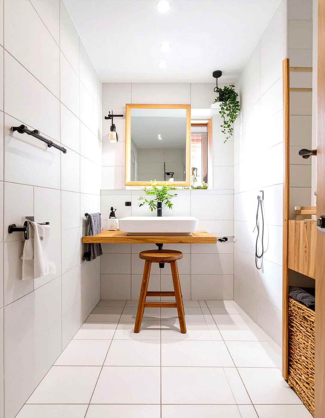 Large Format Tiles on Floors and Walls - 30 small modern bathroom ideas