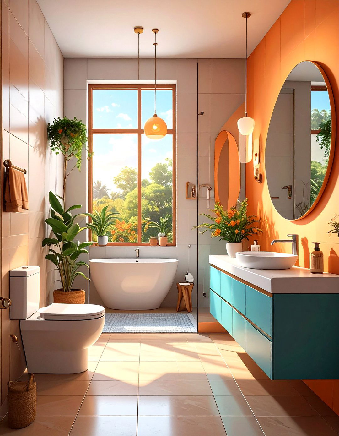 Large Frameless Mirrors in a Small Toilet and Bathroom - 30 small toilet and bathroom ideas