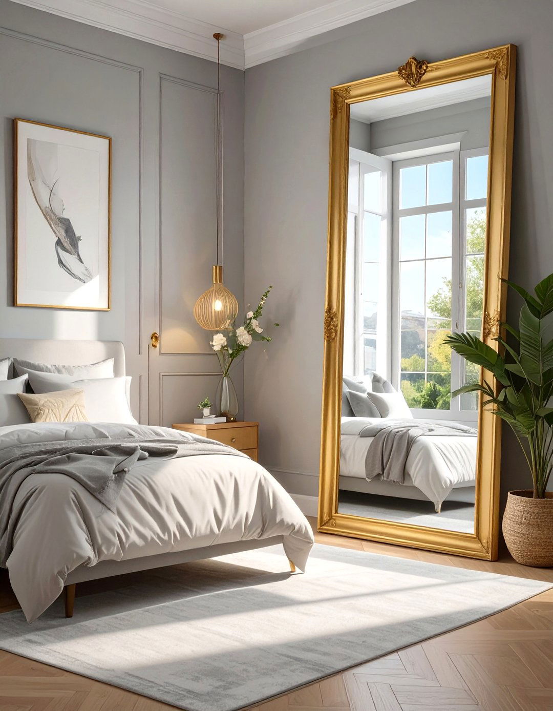 Large Mirrors to Expand Small Bedrooms - 30 small bedroom interior design ideas