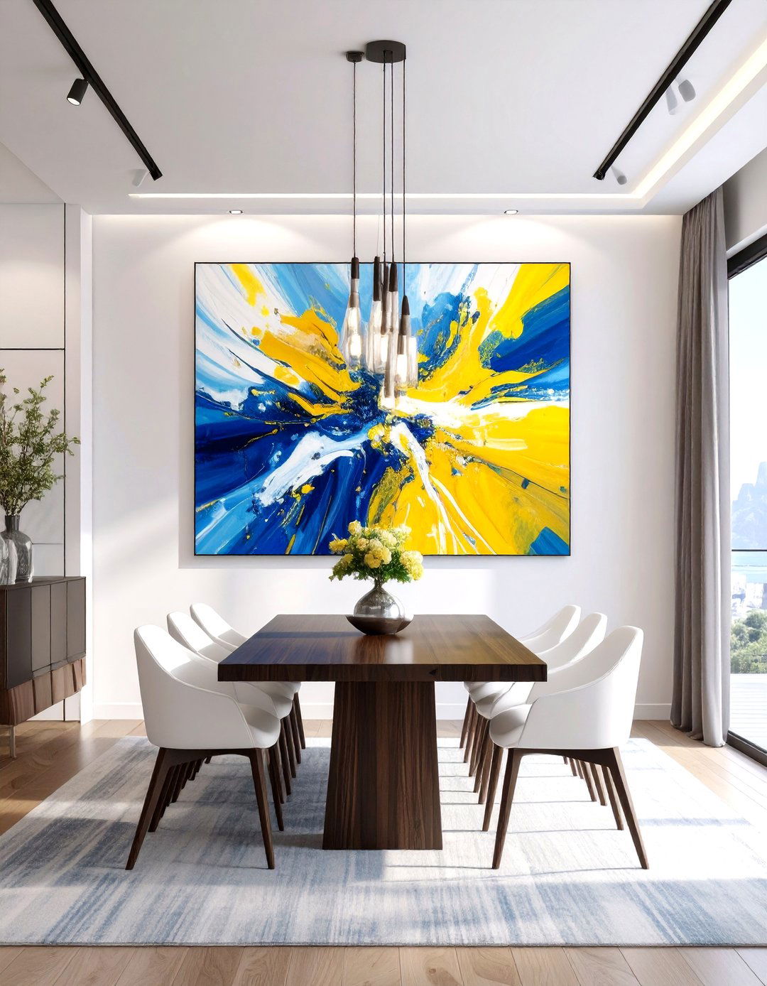 Large Scale Abstract Painting - 30 dining room art ideas