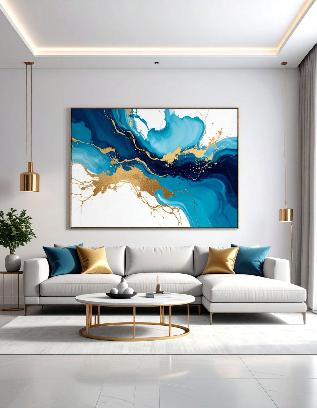 Large Scale Artwork Living Room - 30 living room high ceiling wall decor ideas