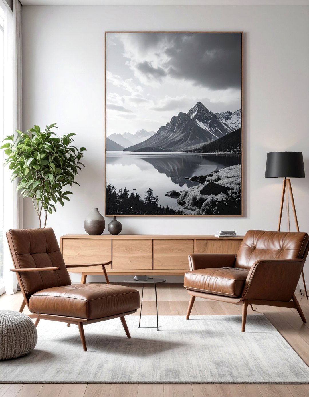 Large Scale Black and White Photography - 30 modern large wall decor ideas for living room