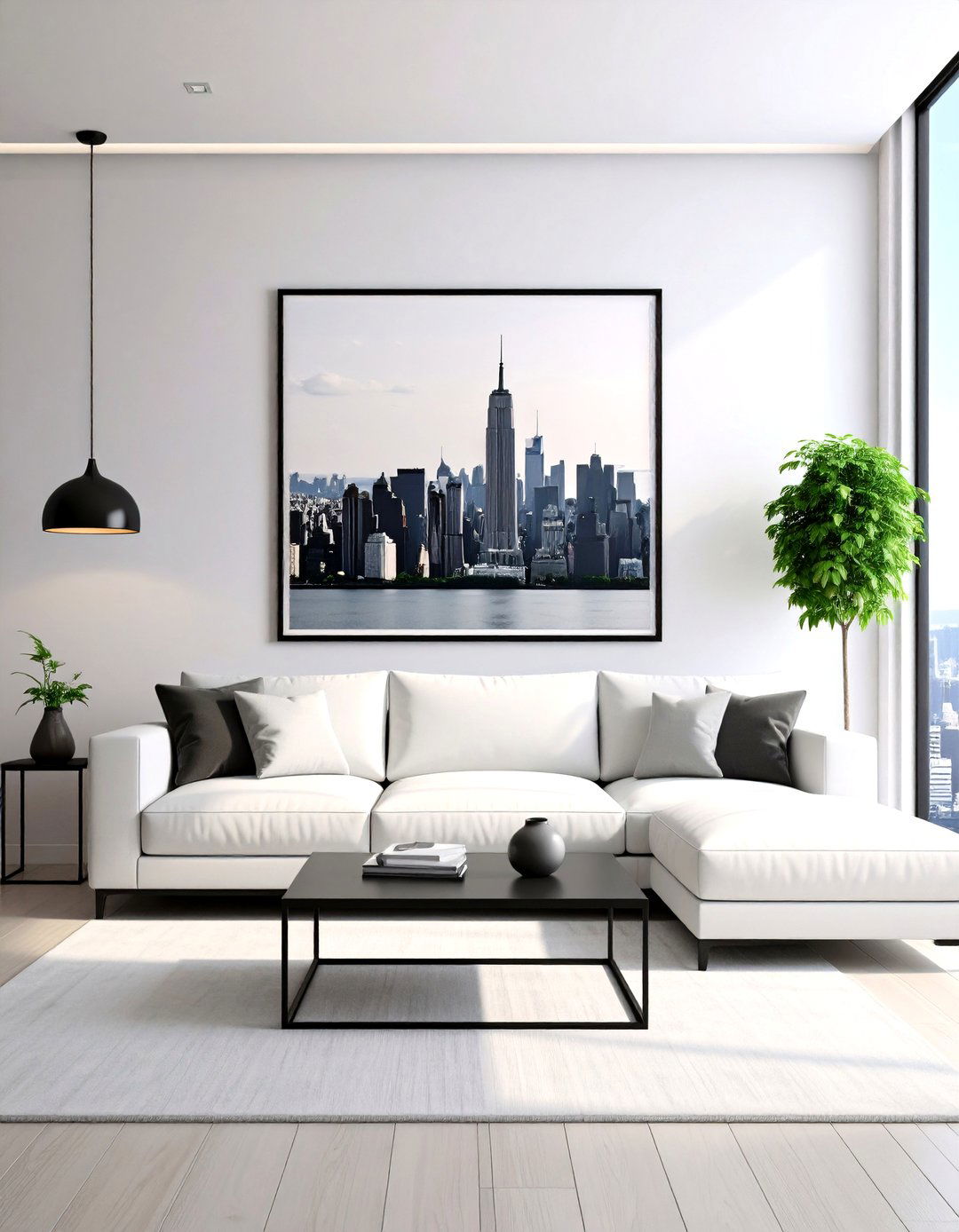 Large Scale Black and White Photography - 30 large wall decor ideas for living room