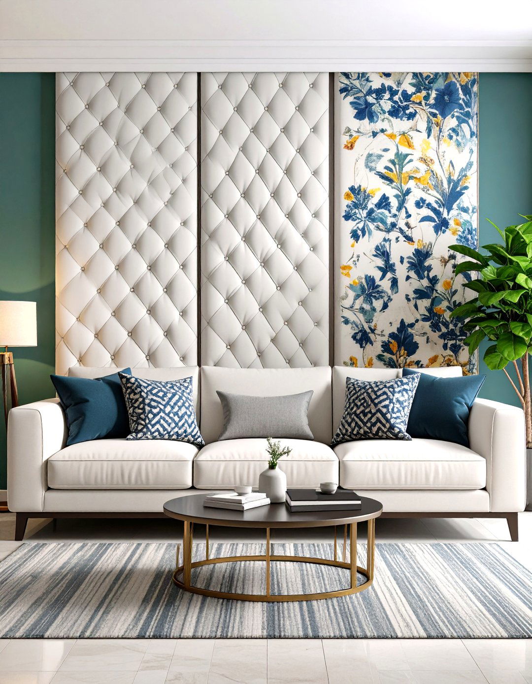 Large Scale Fabric Panels - 30 large wall decor ideas for living room