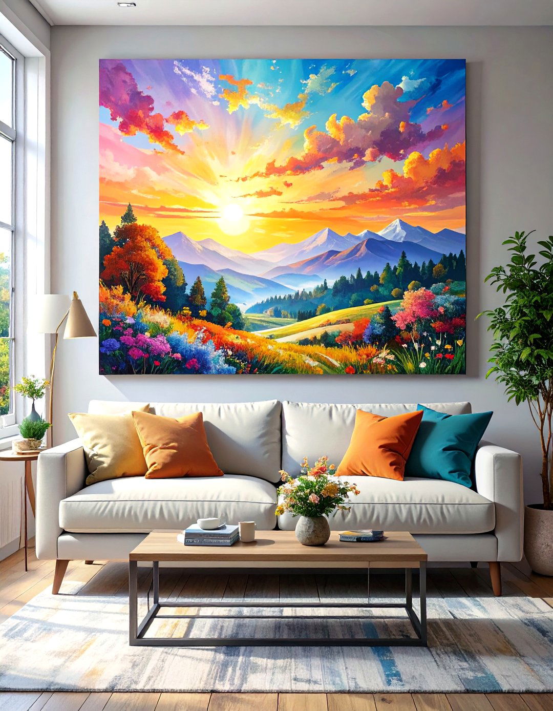 Large Scale Wall Art - 30 small space living room ideas