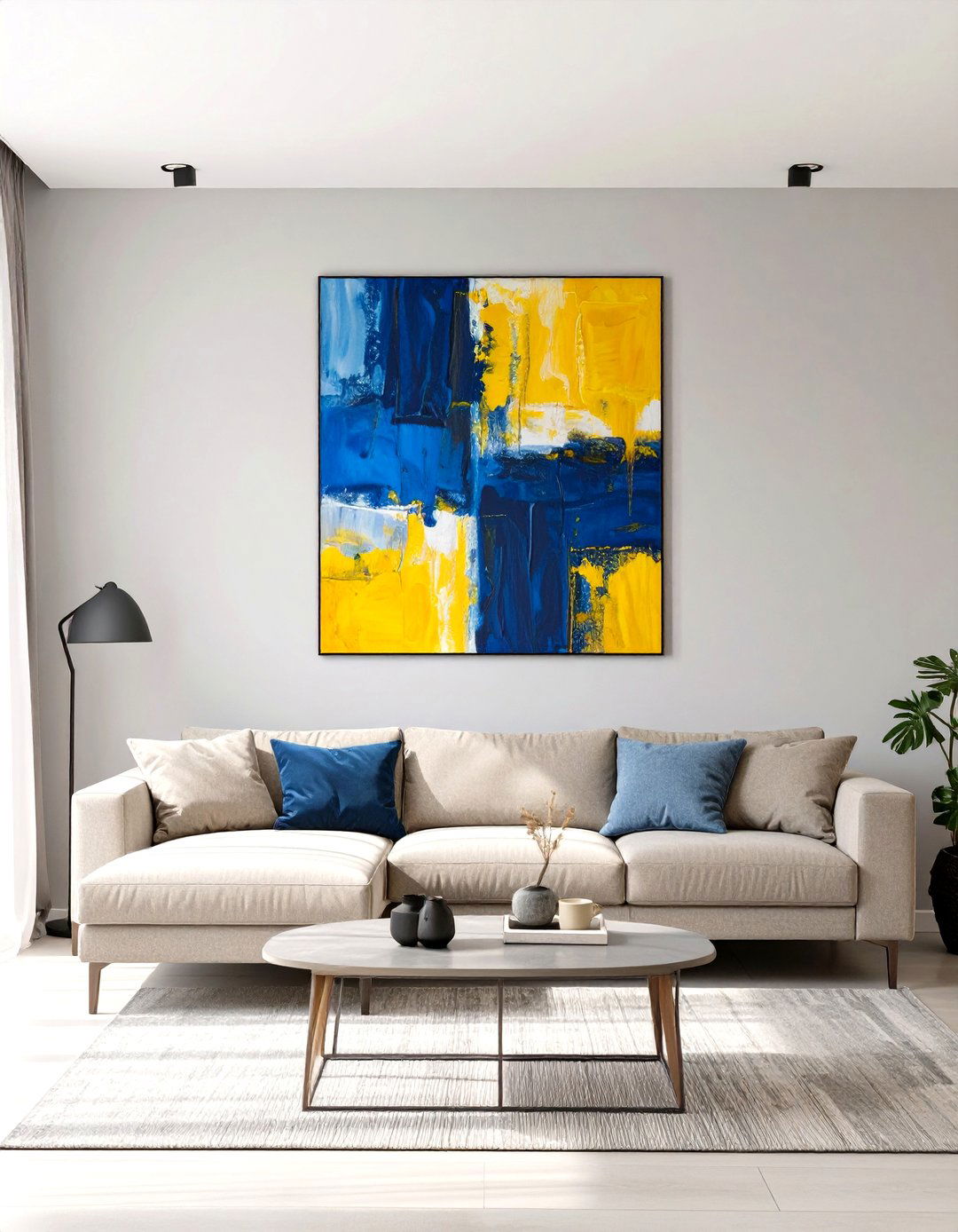 Large Scale Wall Art as a Focal Point - 30 space interior design ideas