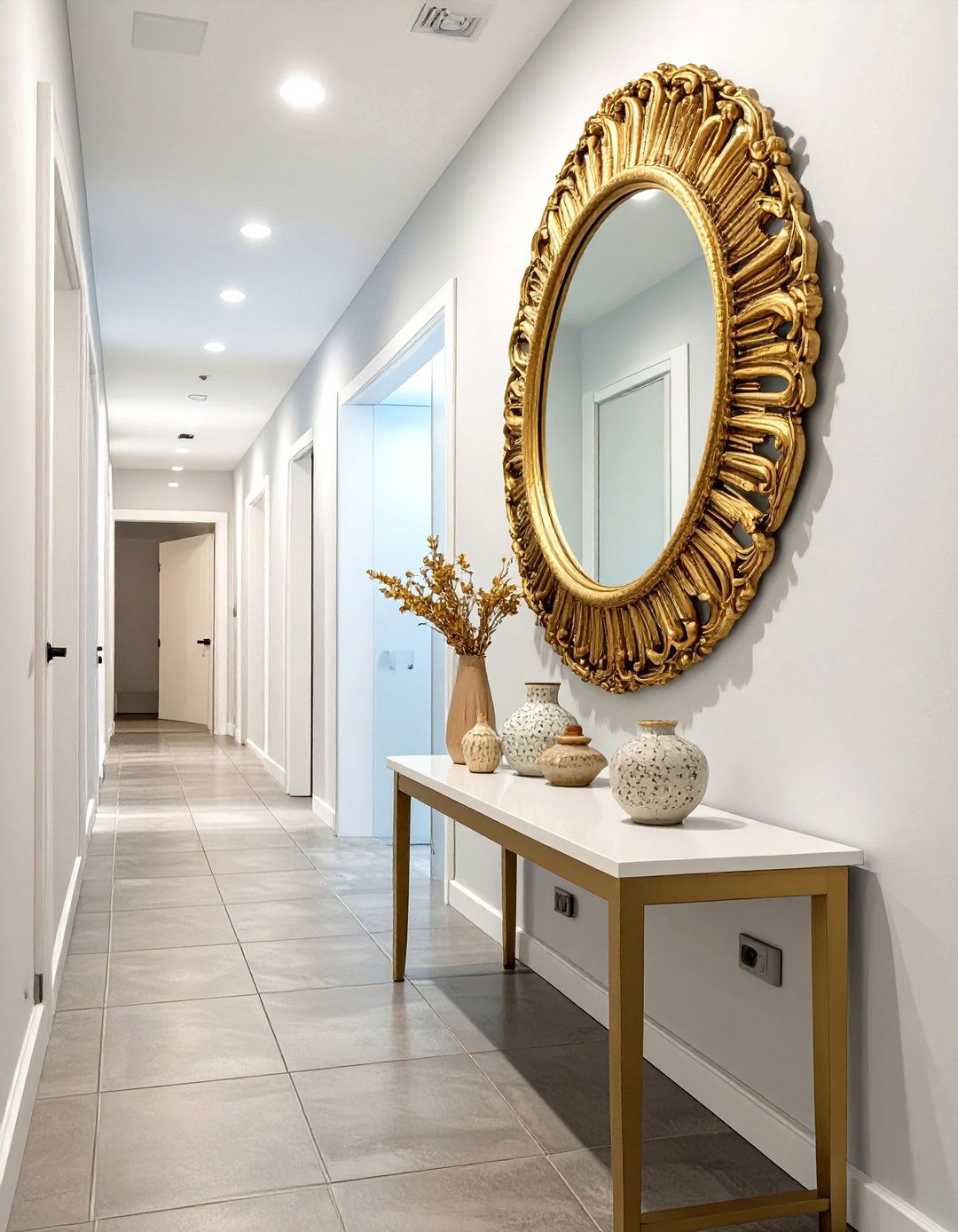 Large Scale and Small Scale Decor Hallway - 30 opposition in interior design ideas