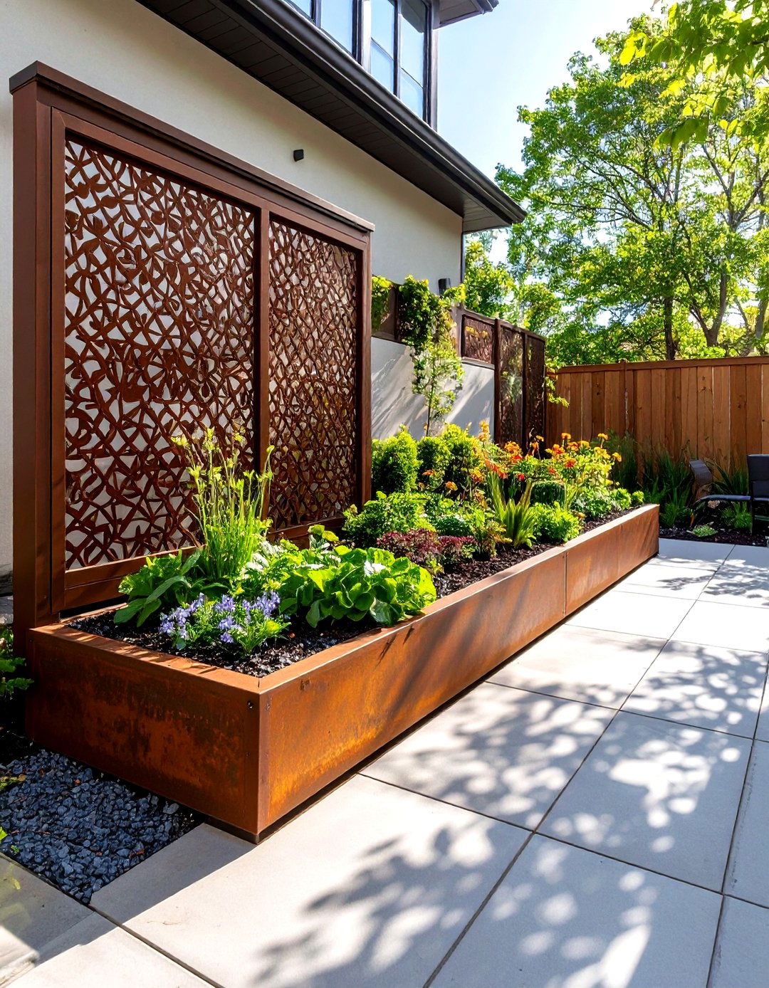 Laser Cut Metal Screen Edging - 30 landscaping edging ideas