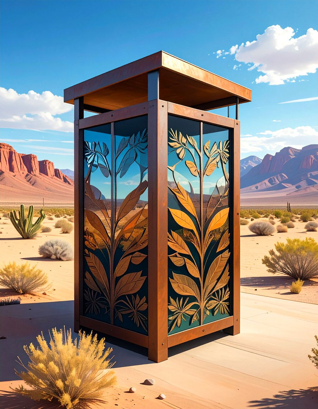 Laser Cut Metal Screen Garbage Can Enclosure - 30 outdoor garbage can storage ideas