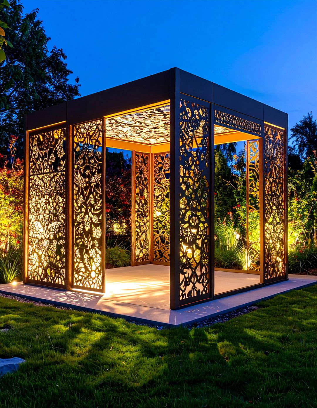 Laser Cut Screen Garden Arbor - 30 garden arbor ideas